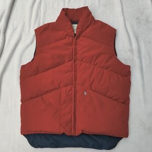 Vtg Penfield Trailwear Puffer Vest Mens L Goose Down Feather Red Outdoor Zipper